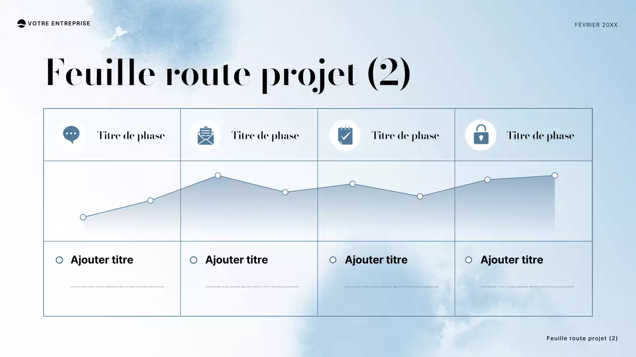 document de projet minimal bleu
