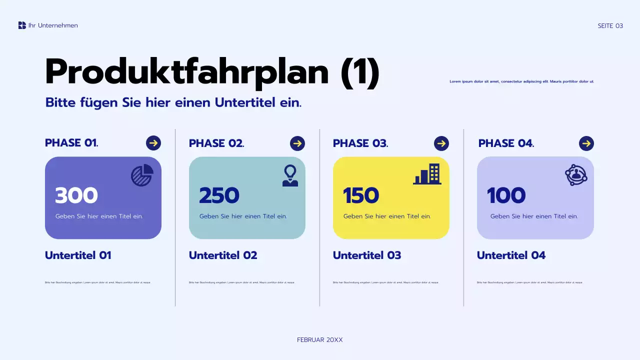 blue modern Projektpräsentation