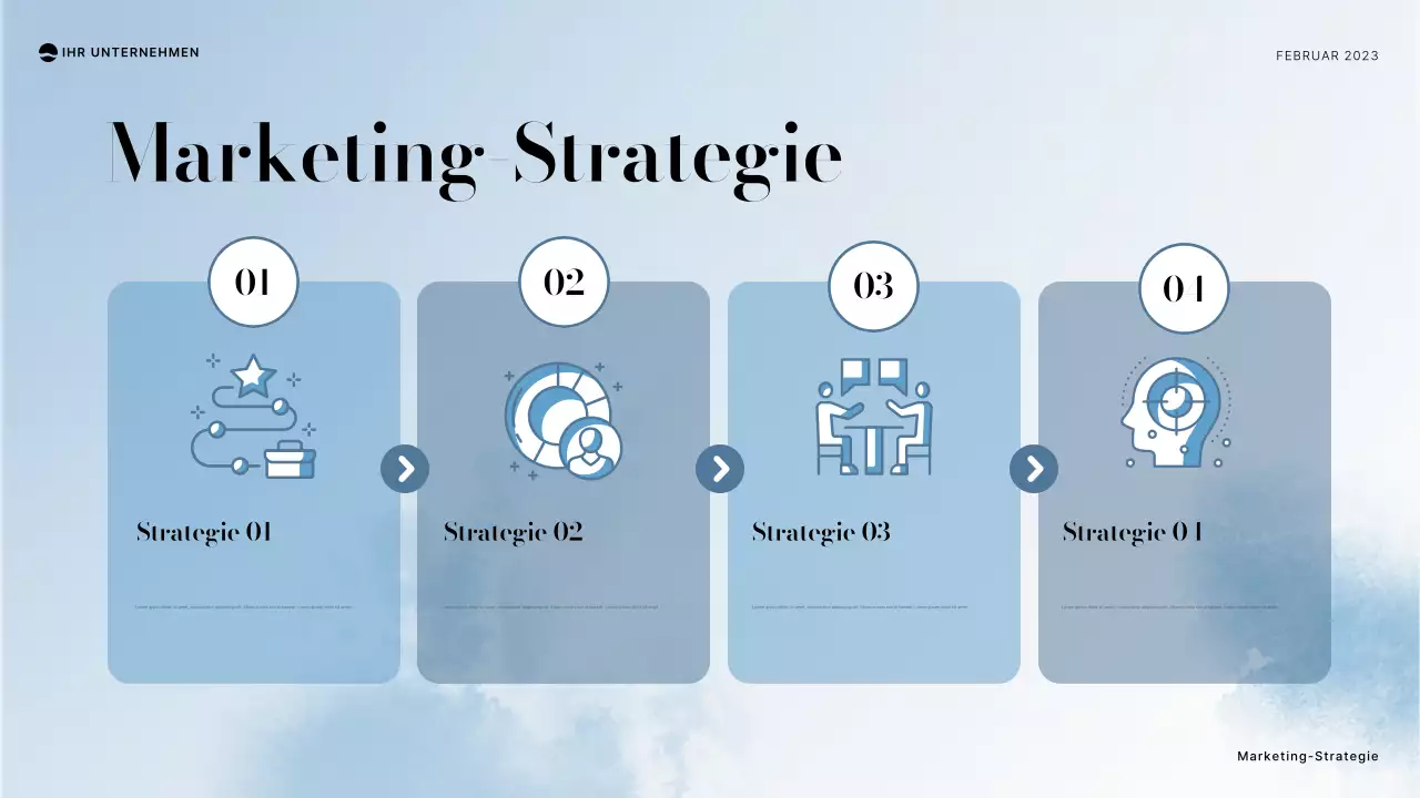 blue minimal Projektdokument