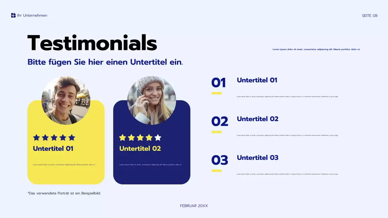 blue modern Projektpräsentation