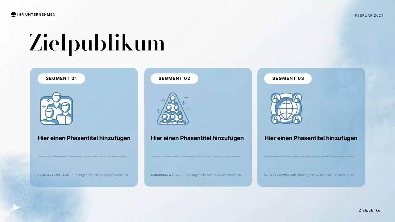 blue minimal Projektdokument