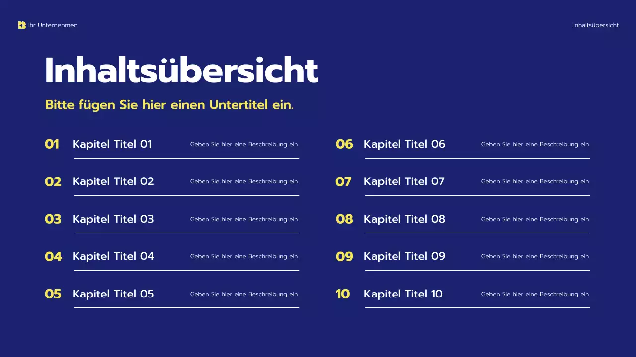 blue modern Projektpräsentation