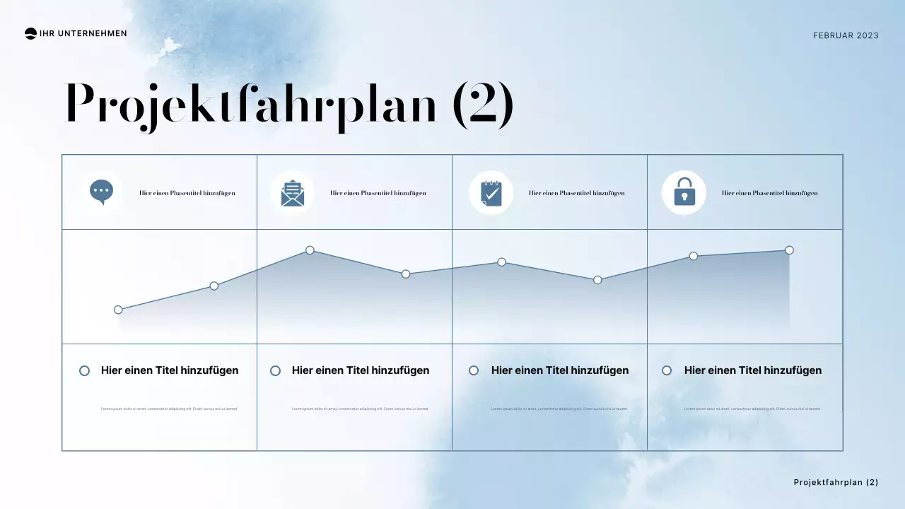 blue minimal Projektdokument