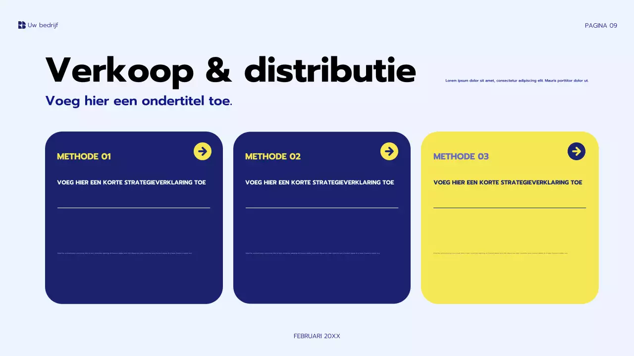 presentatie blauw modern project