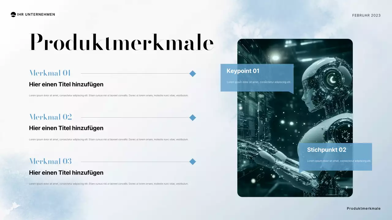 blue minimal Projektdokument