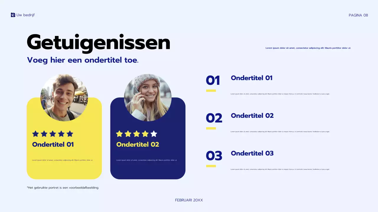 presentatie blauw modern project