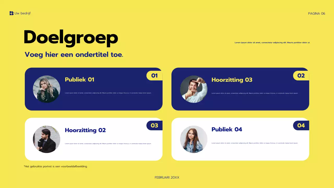 presentatie blauw modern project