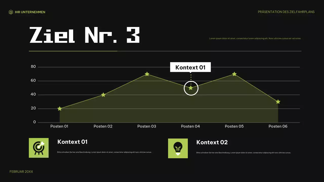 schwarz grün moderne Ziele Planer