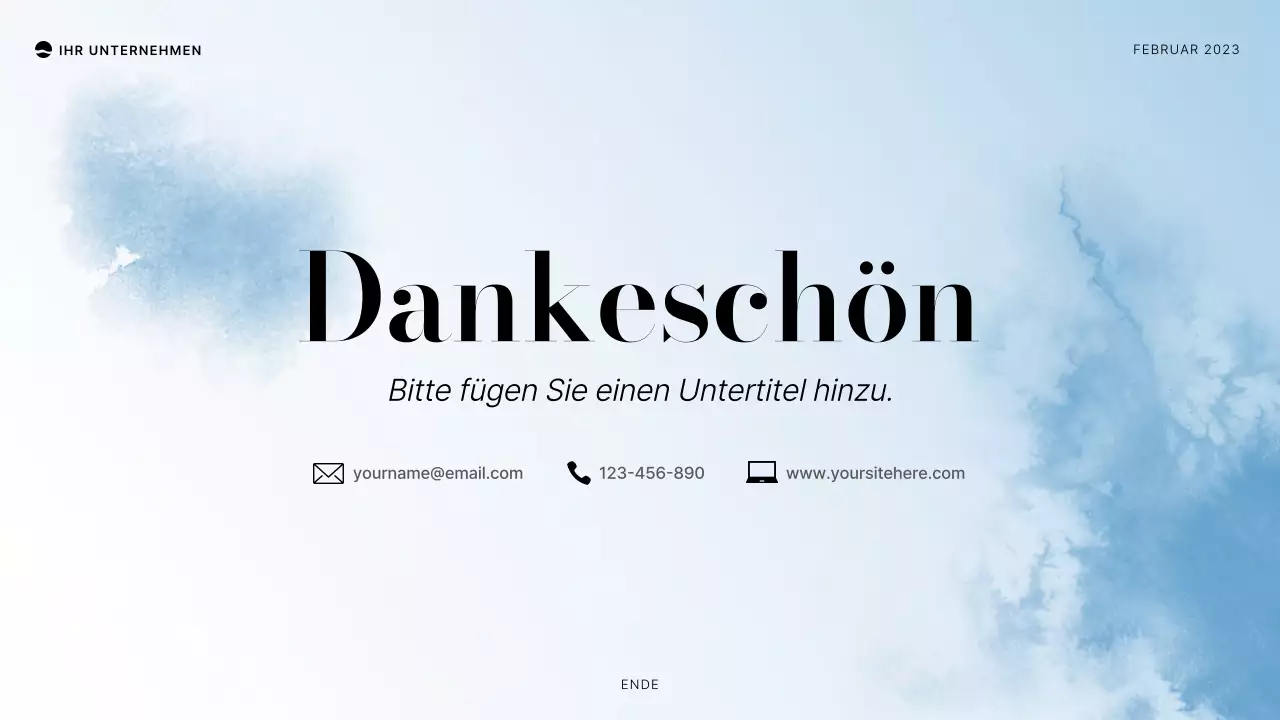 blue minimal Projektdokument