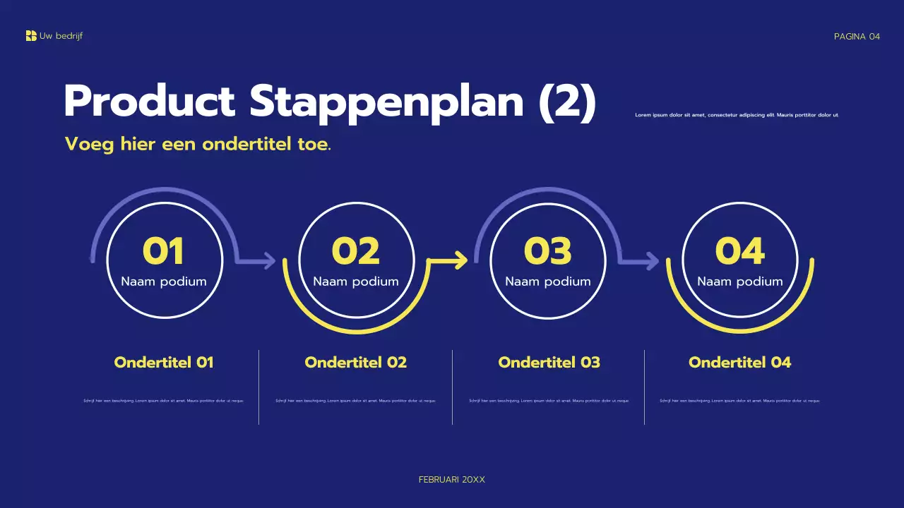 presentatie blauw modern project