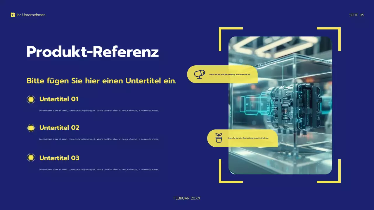 blue modern Projektpräsentation