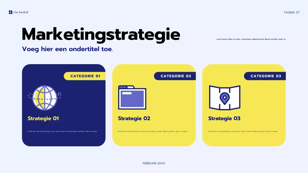 presentatie blauw modern project