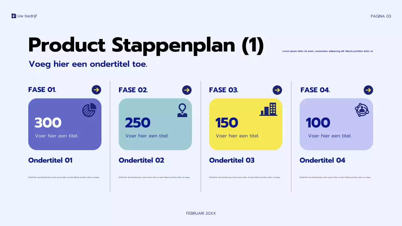 presentatie blauw modern project