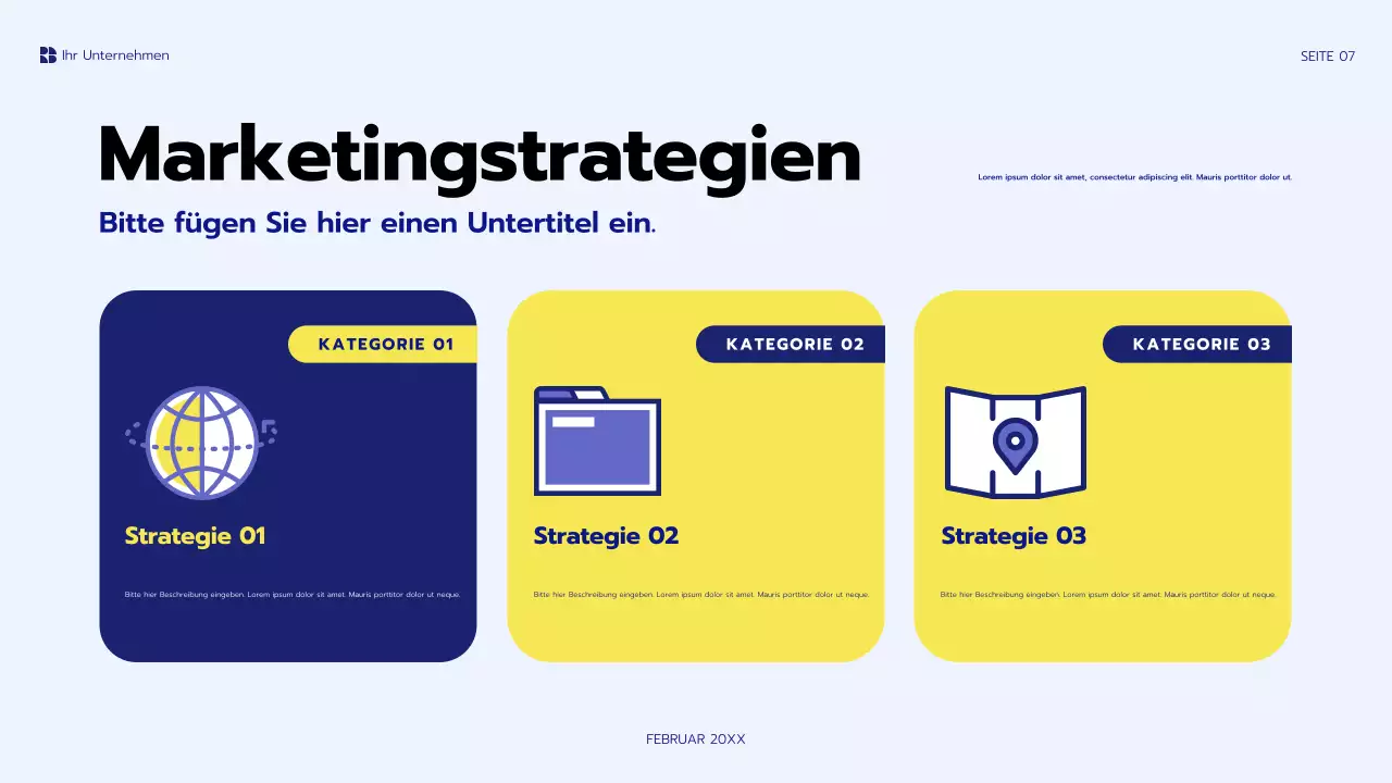 blue modern Projektpräsentation