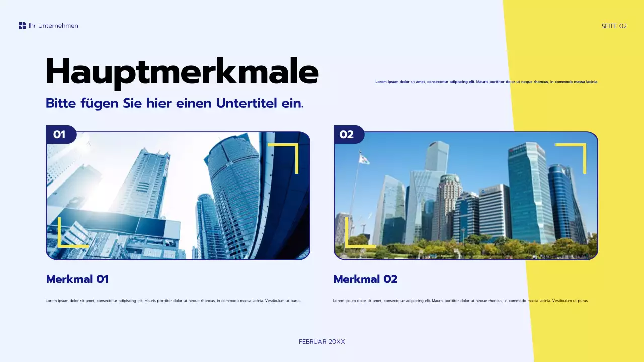 blue modern Projektpräsentation