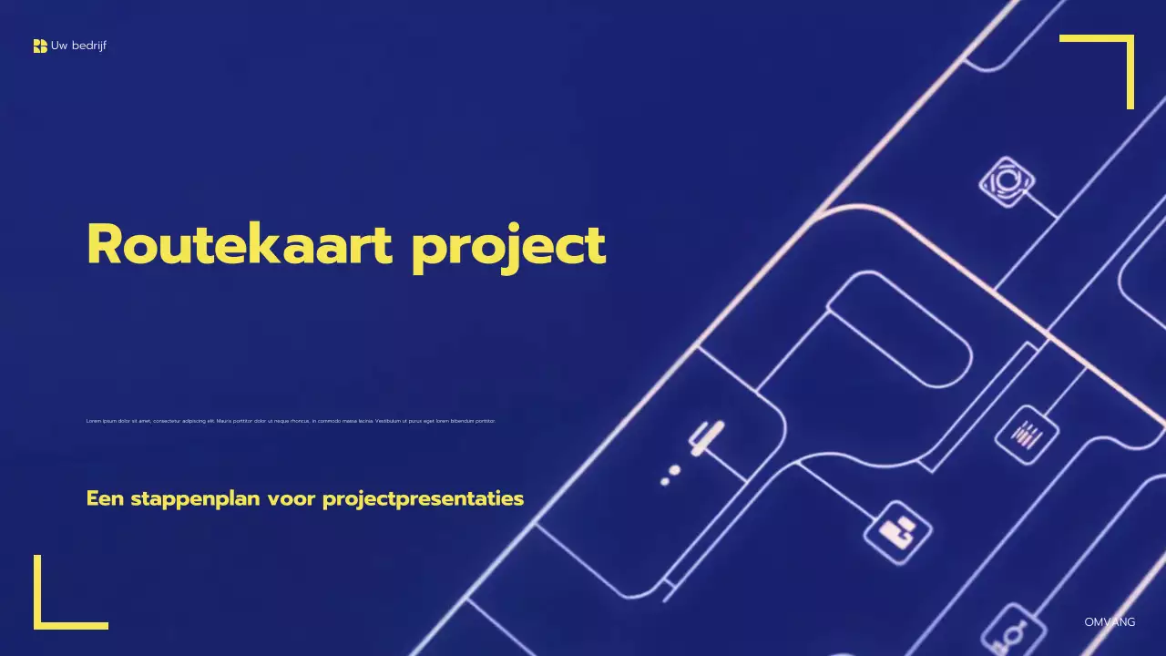 presentatie blauw modern project