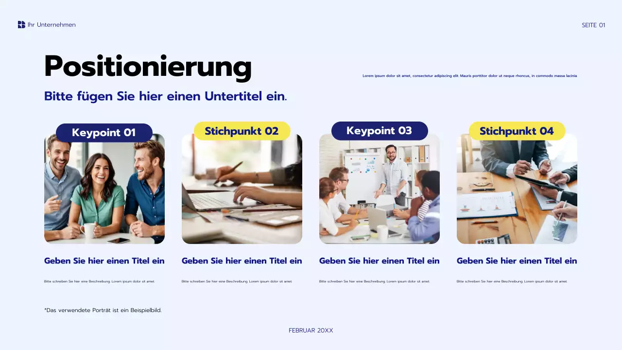 blue modern Projektpräsentation