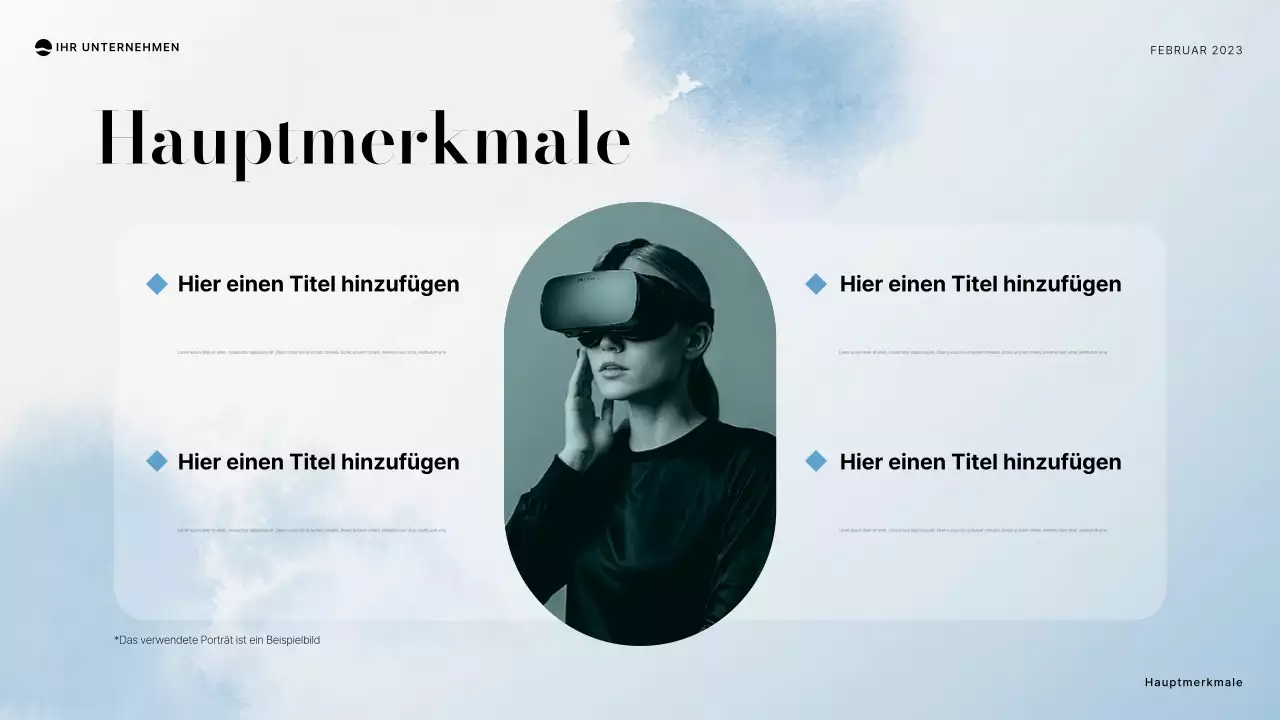 blue minimal Projektdokument