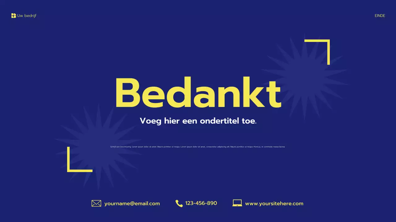 presentatie blauw modern project