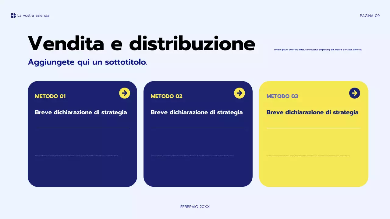 presentazione del progetto blu moderno