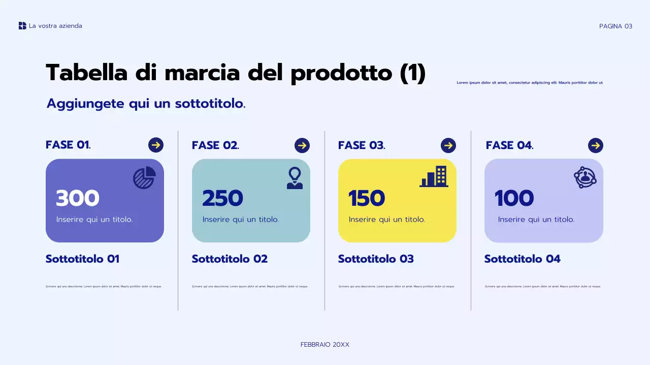 presentazione del progetto blu moderno