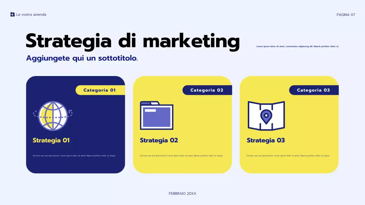 presentazione del progetto blu moderno