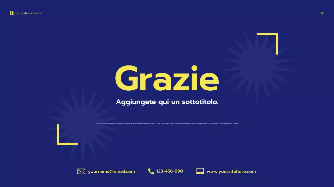 presentazione del progetto blu moderno