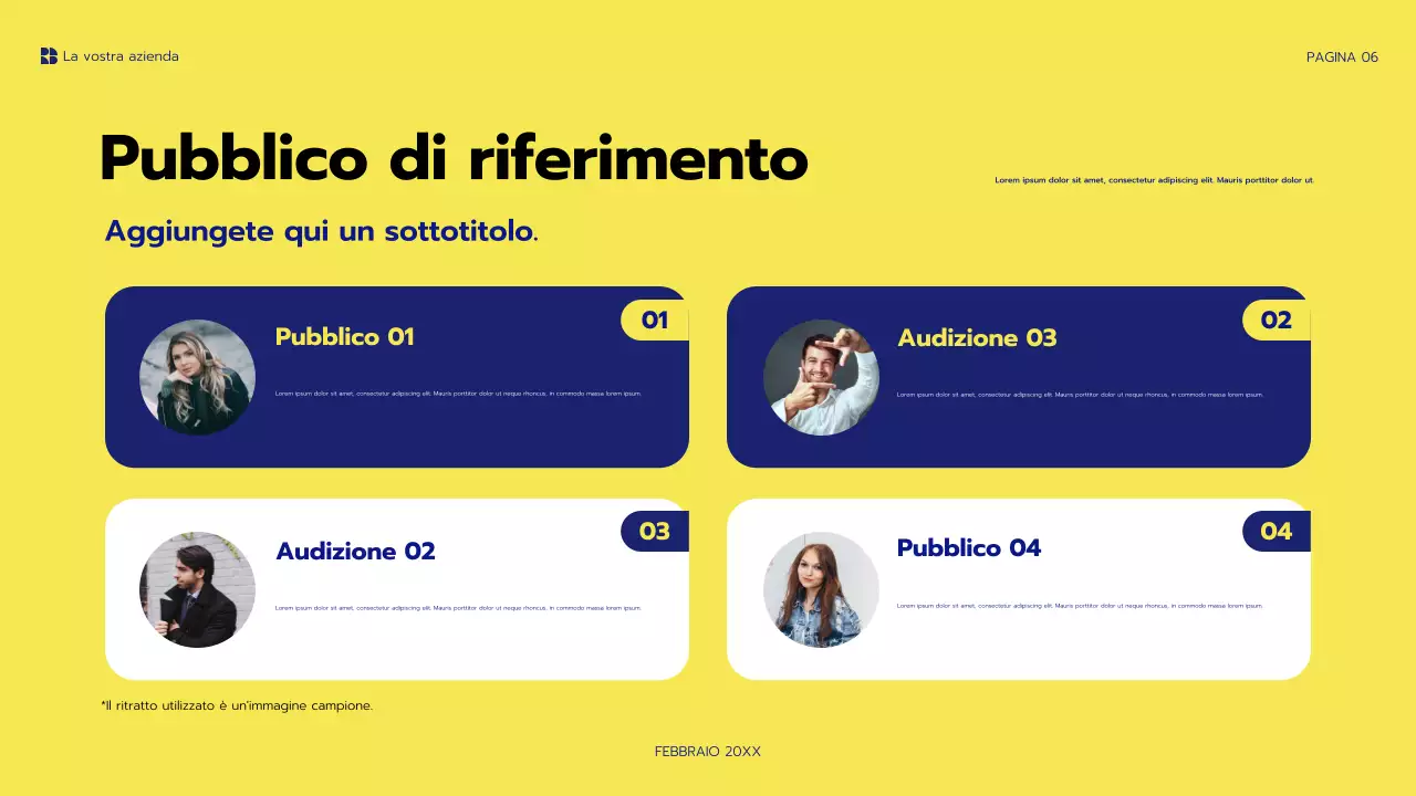 presentazione del progetto blu moderno