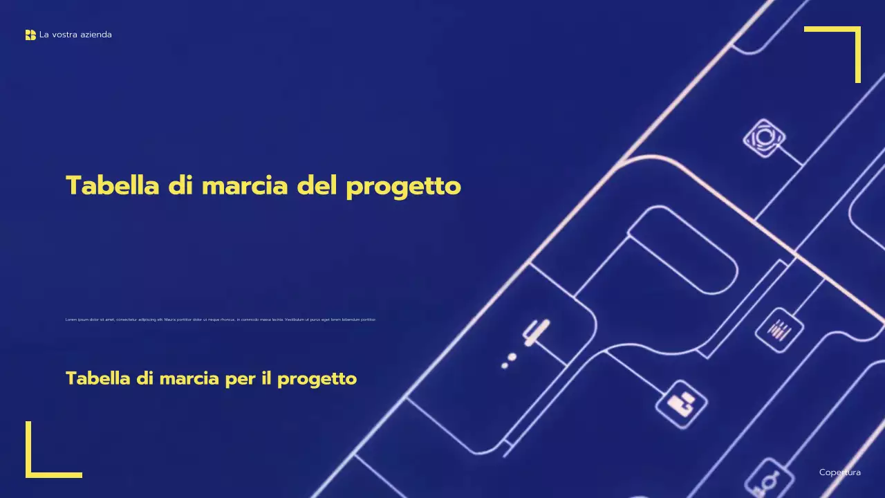 presentazione del progetto blu moderno