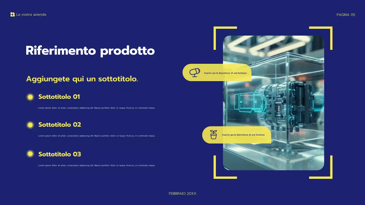 presentazione del progetto blu moderno