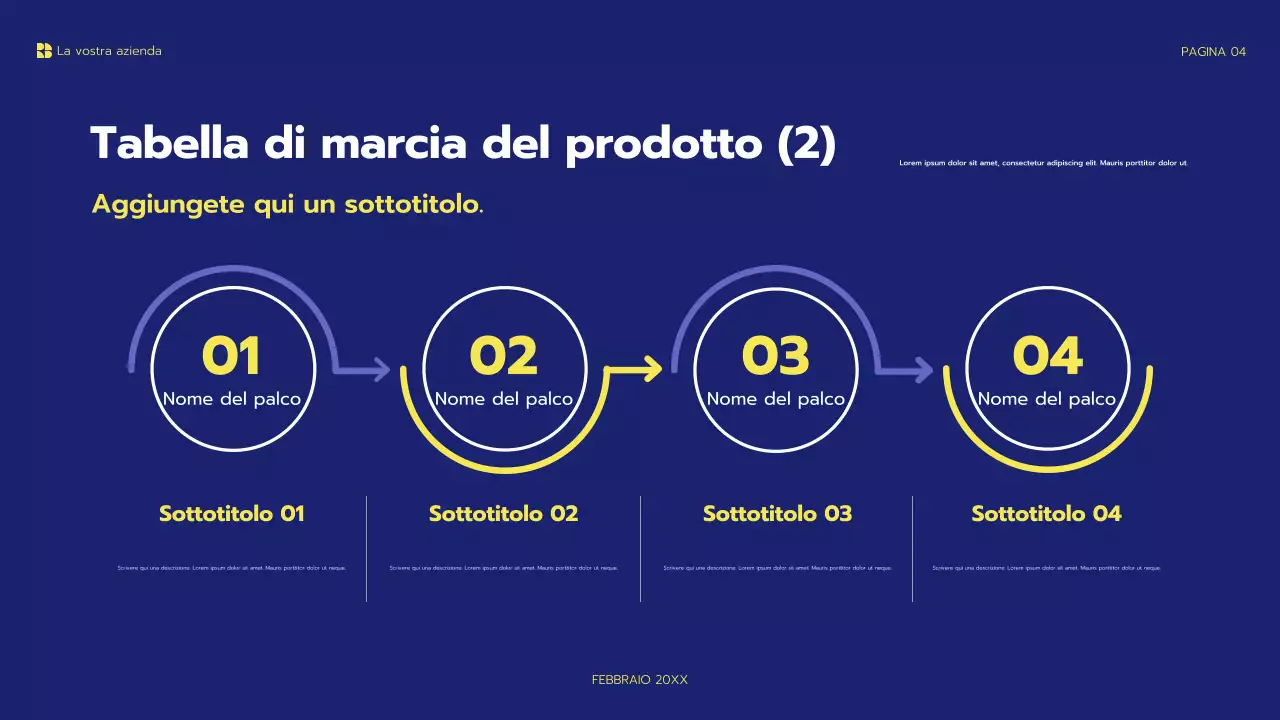 presentazione del progetto blu moderno