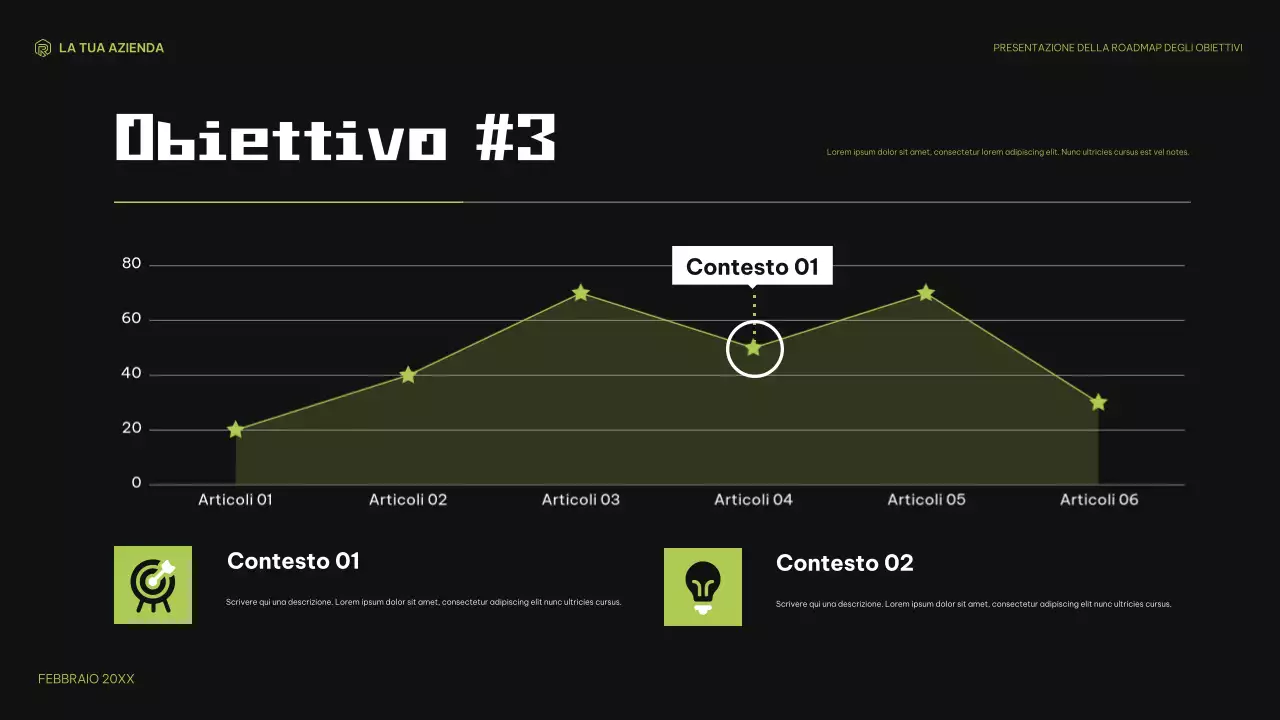 planner moderno nero verde per gli obiettivi