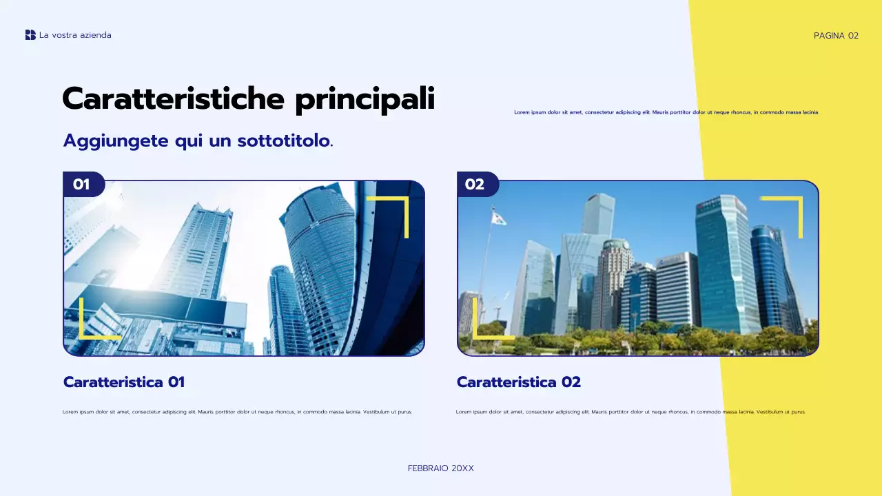 presentazione del progetto blu moderno