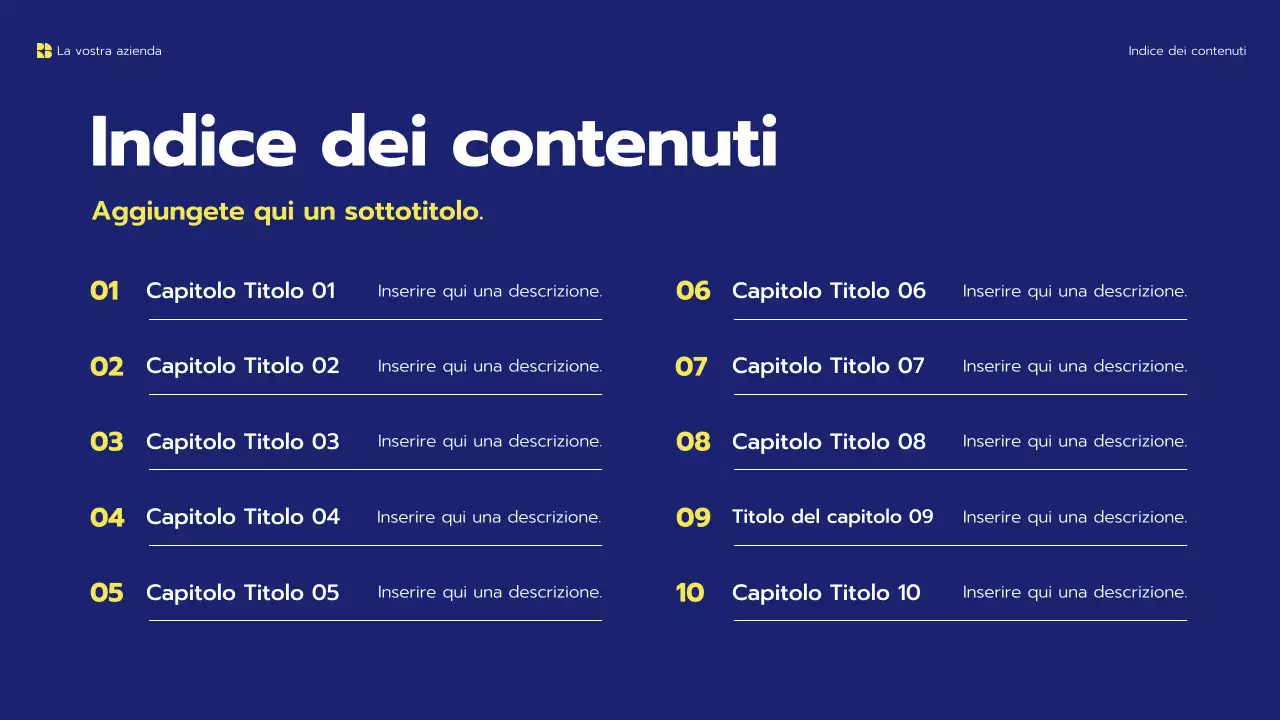 presentazione del progetto blu moderno