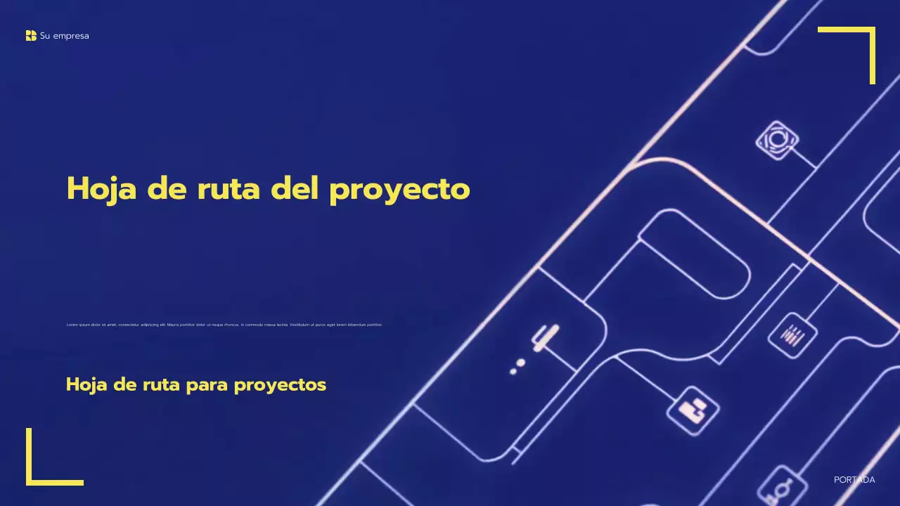 presentación del proyecto blue modern