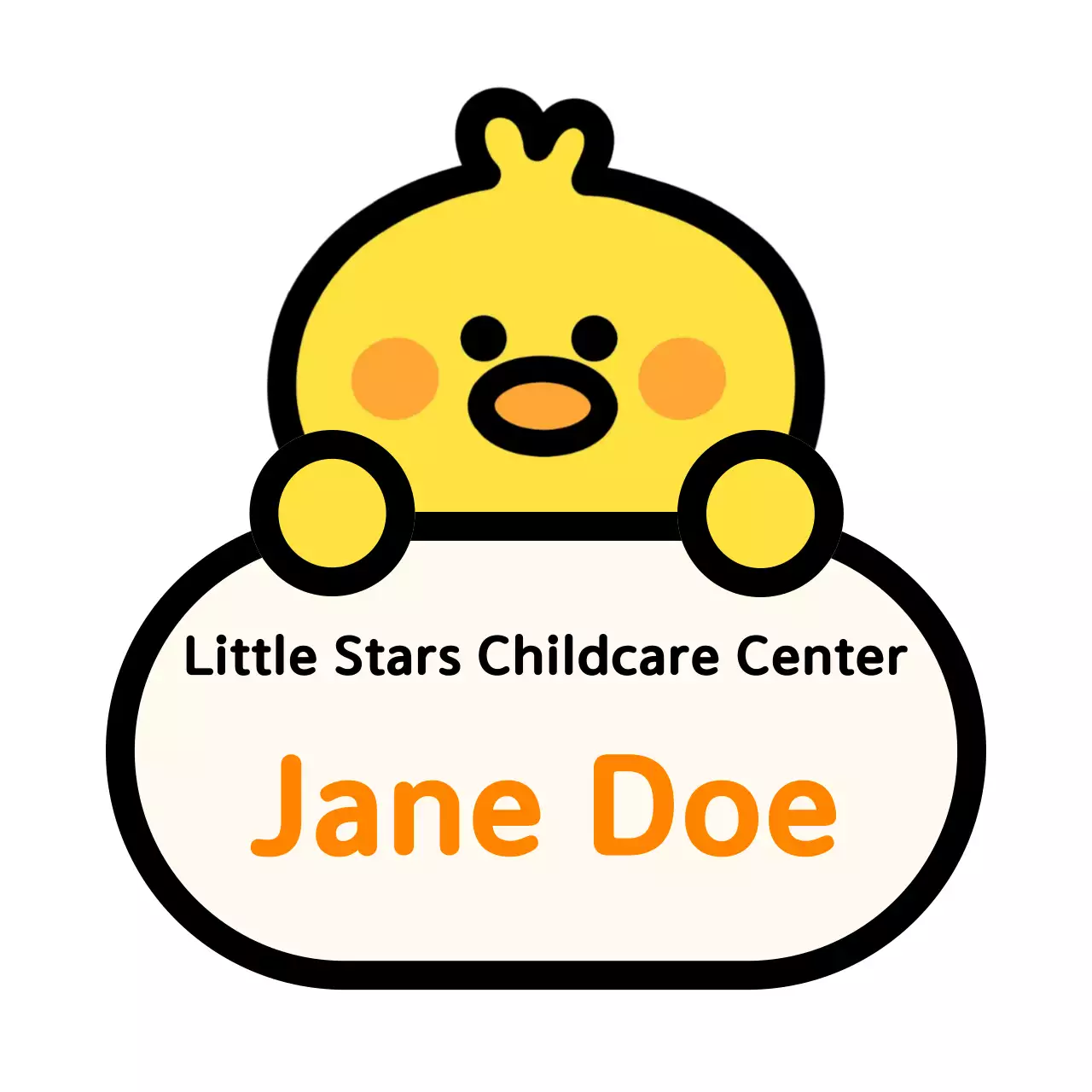 Logo tempat penitipan anak dengan ilustrasi hewan yang lucu