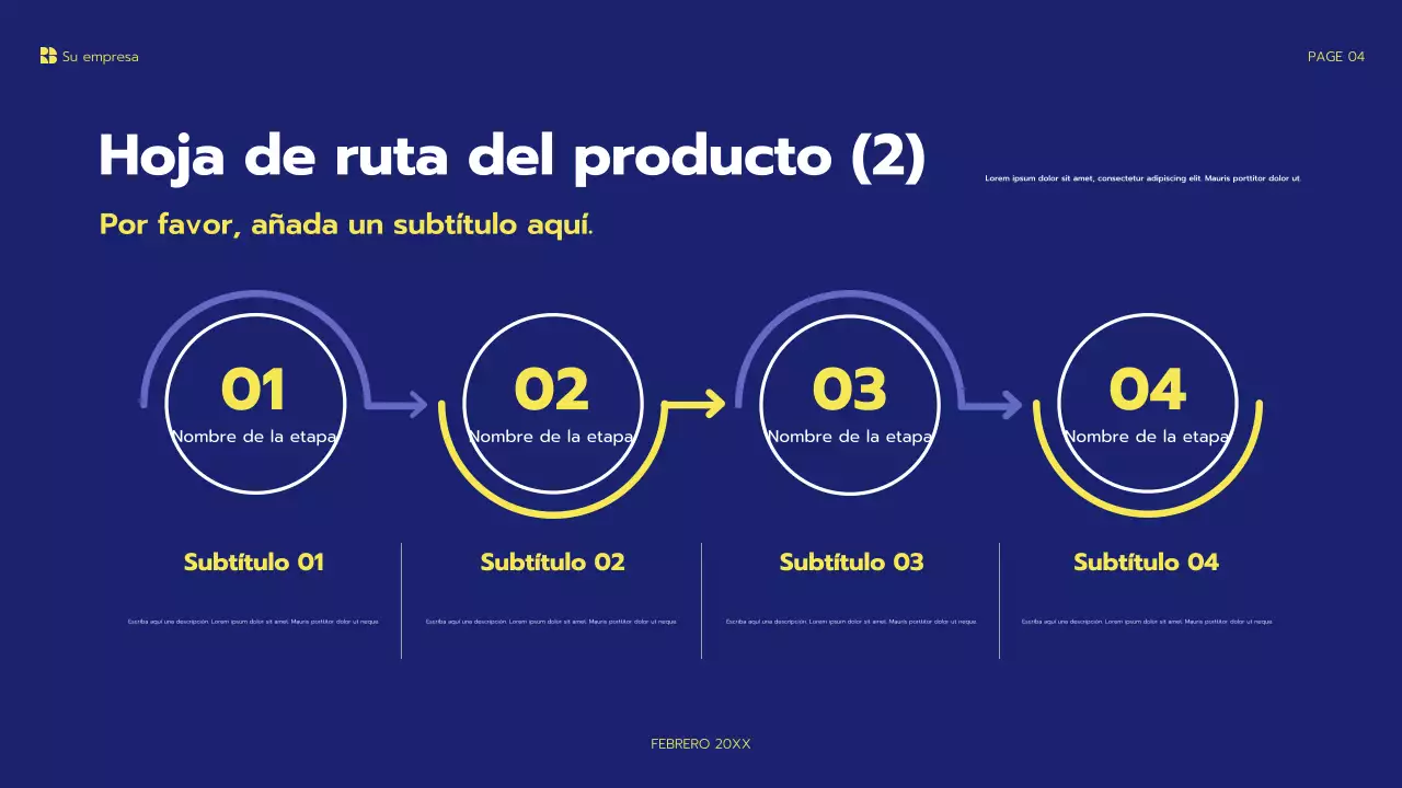 presentación del proyecto blue modern