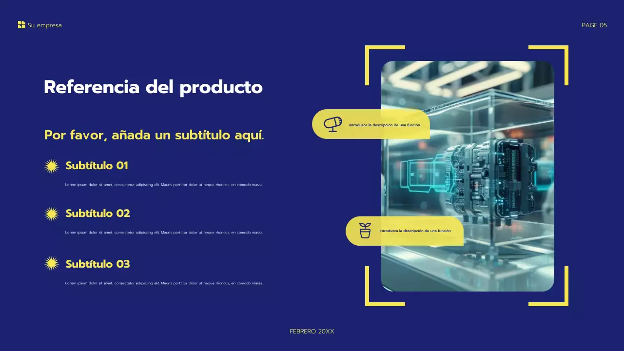 presentación del proyecto blue modern