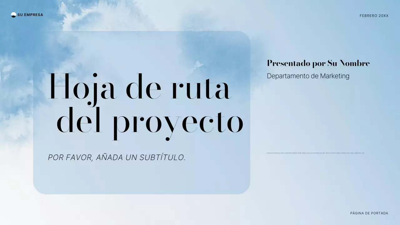 documento de proyecto blue minimal
