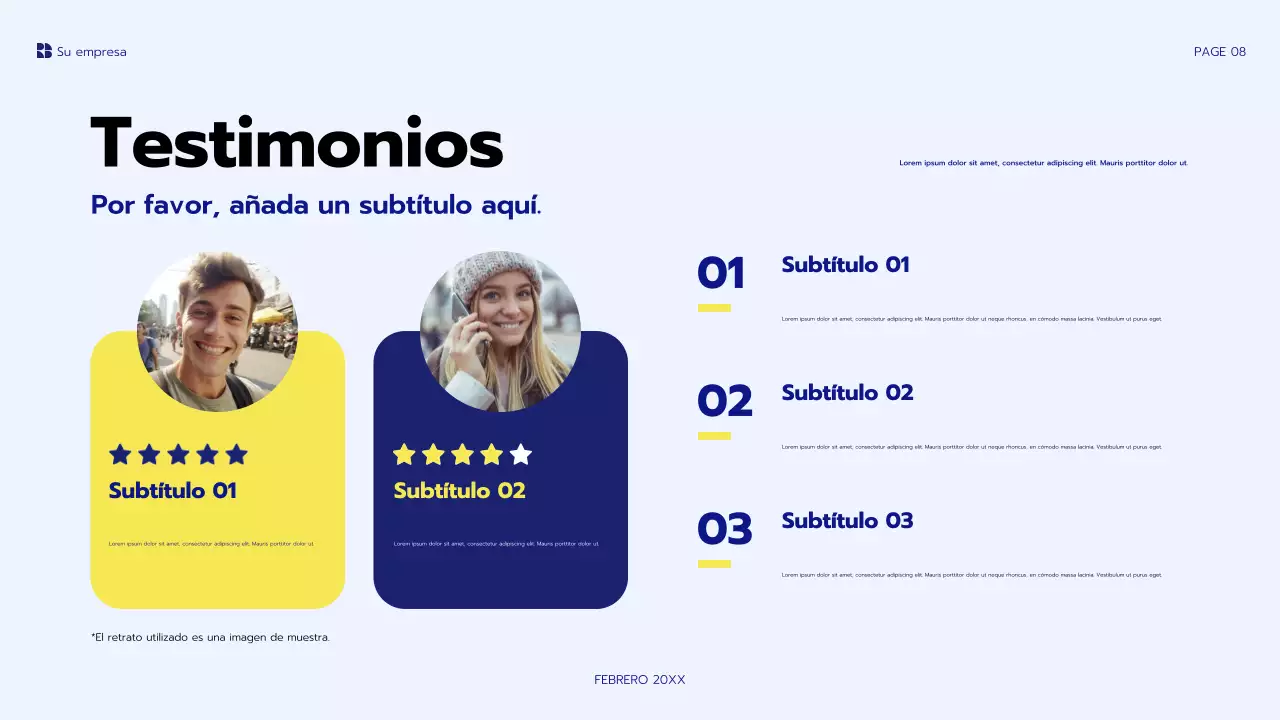 presentación del proyecto blue modern