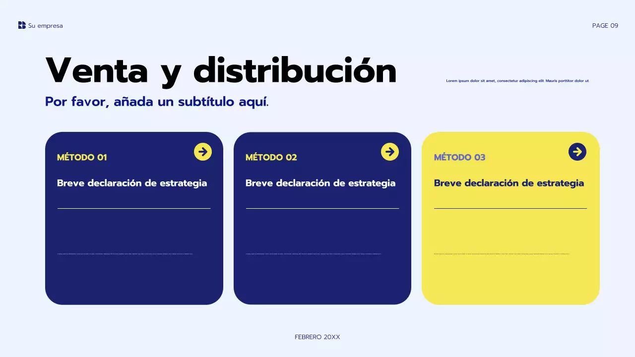 presentación del proyecto blue modern