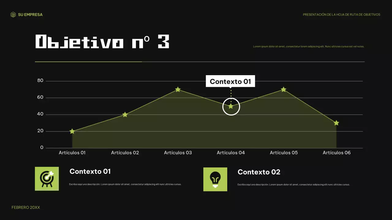 negro verde planificador de objetivos moderno