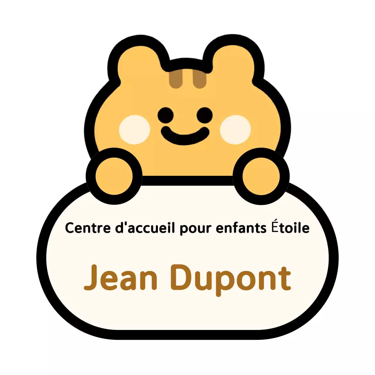 Logo d'une garderie avec des illustrations d'animaux mignons