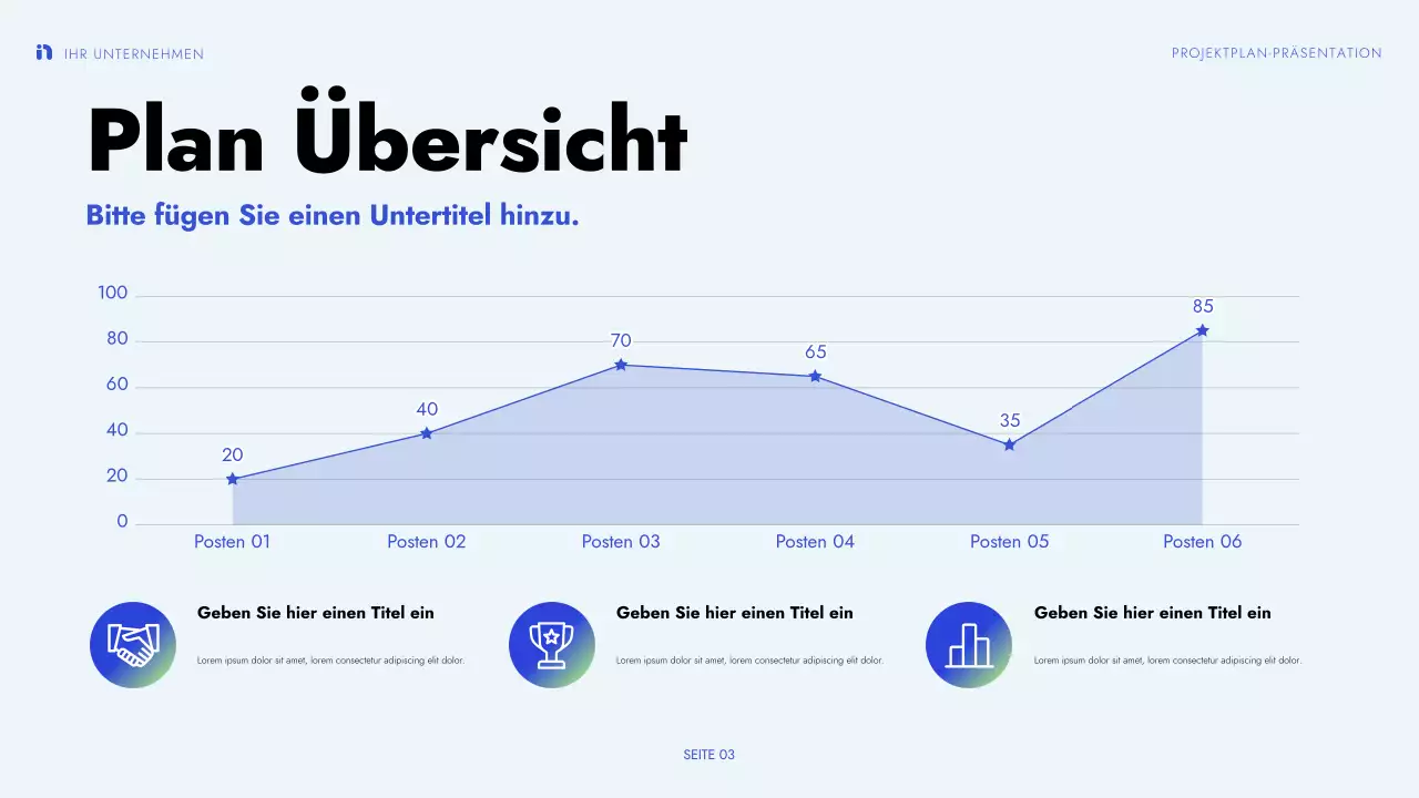 grün blau moderne Projektpräsentation