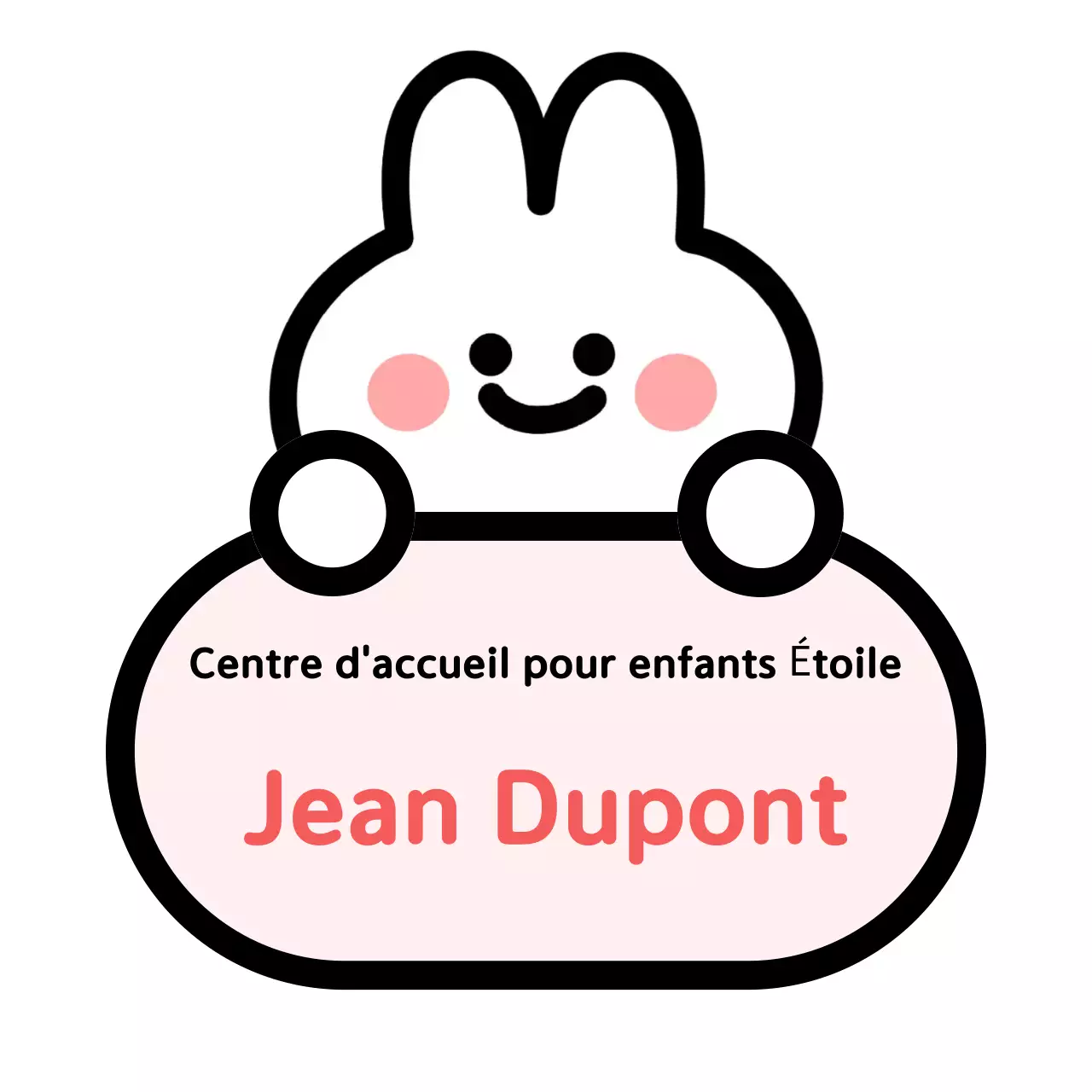 Logo d'une garderie avec des illustrations d'animaux mignons