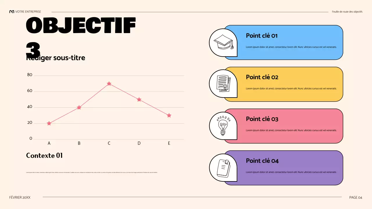 présentation de la feuille de route noire, mignonne et ludique
