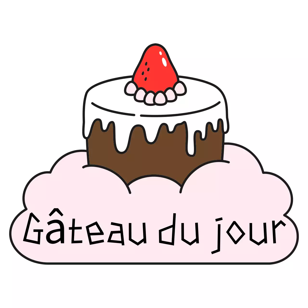 Autocollants pour desserts roses et mignons