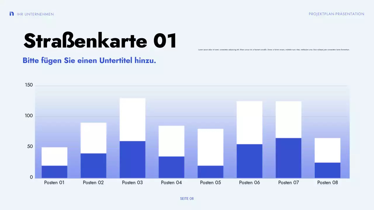 grün blau moderne Projektpräsentation