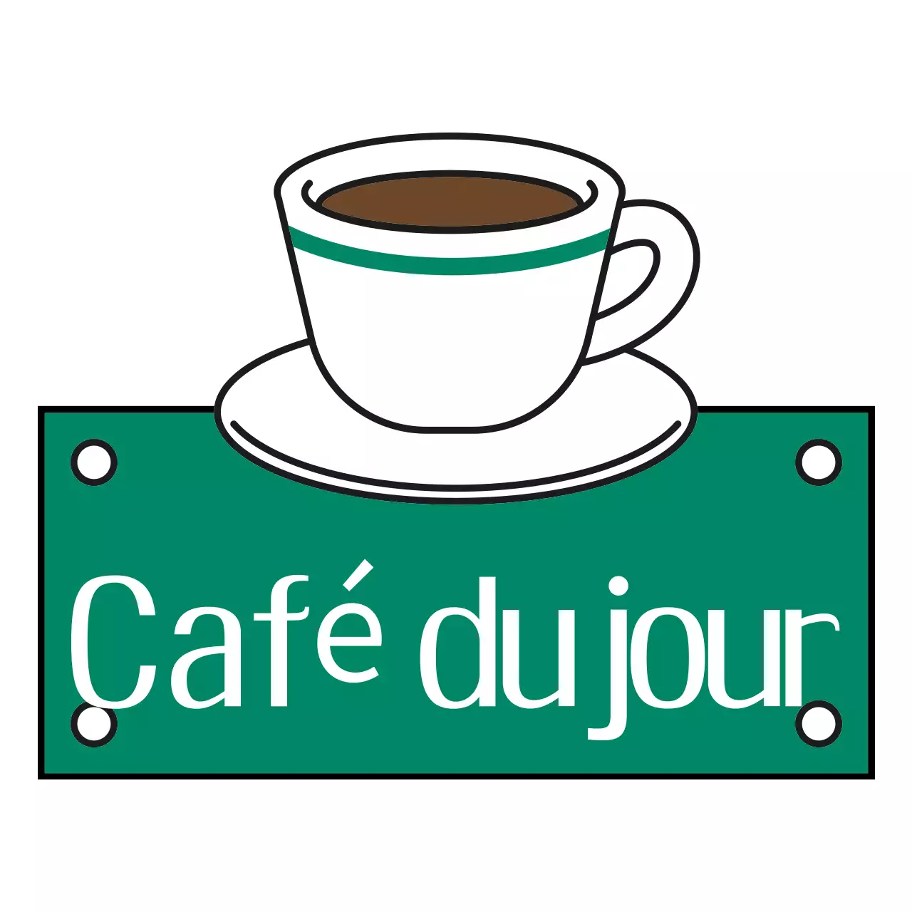 Promouvoir un café simple avec une tasse de café sur une enseigne