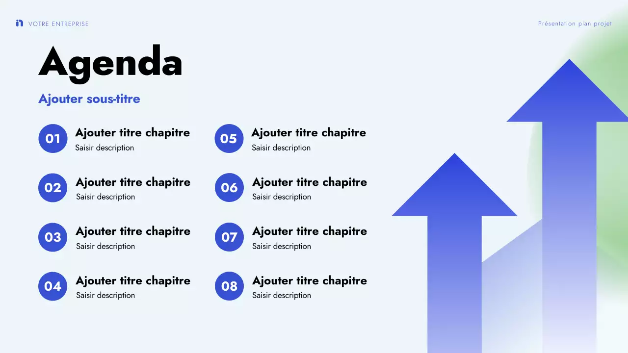 vert bleu moderne présentation de projet